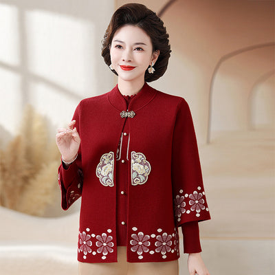 Conjunto de Cardigan y Suéter Tejido para Mujer Madura - Otoño Invierno - Image 8