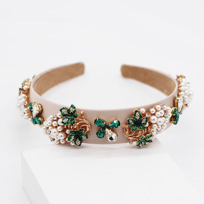 Diadema con Rhinestones, Piedras Preciosas y Perlas - Image 9
