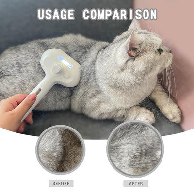 Cepillo Spray para Gatos y Perros con Depósito de Agua - Removedor de Pelo Mascotas
