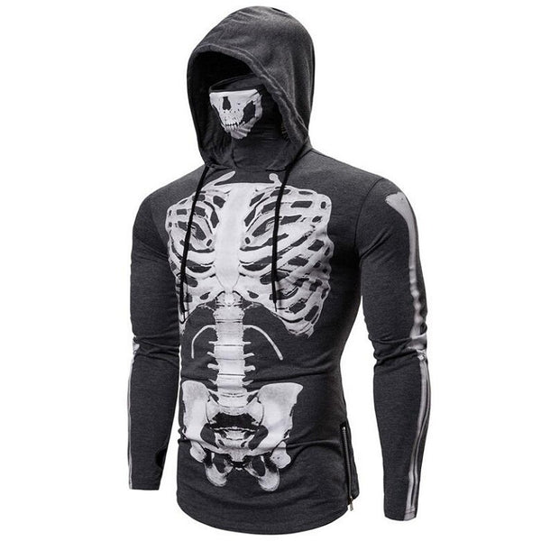 Sudadera Punk con Capucha y Manga Larga