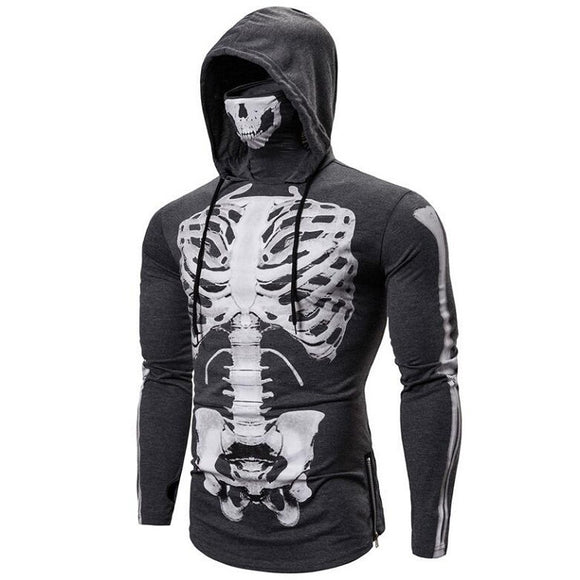 Sudadera Punk con Capucha y Manga Larga