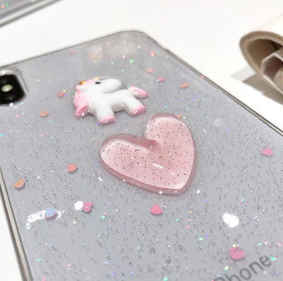 Funda Transparente para Celular con Dinosaurio Cartoon en Resina Epoxi - Image 11