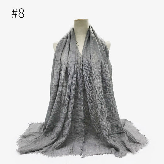 Pashmina de Algodón Suave con Flecos - Pañuelo Versátil para Mujer - Image 33