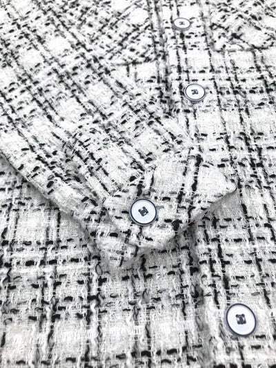 Camisa de Cuadros con Hilo Plateado Tejido para Hombre y Mujer - Image 6