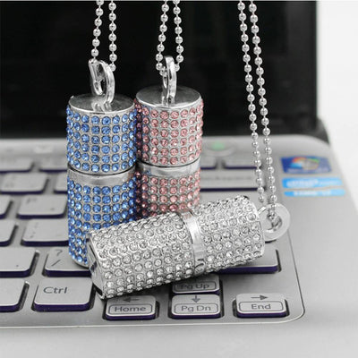 Memoria USB Lápiz Labial Cristal - Image 3