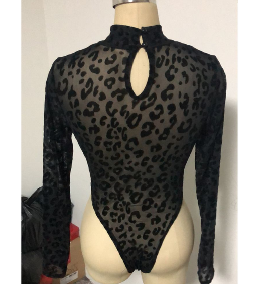 Body de Malla Leopardo Negro - Image 15