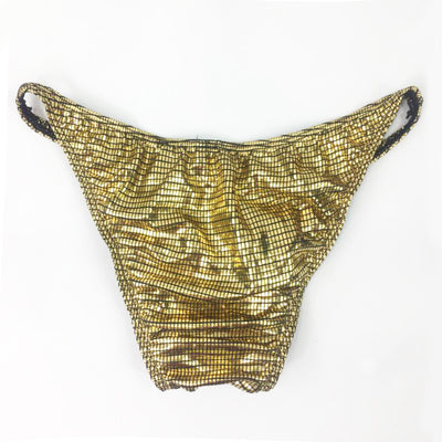 Shorts Deportivos Brillantes Dorado y Plateado para Hombre - Image 6