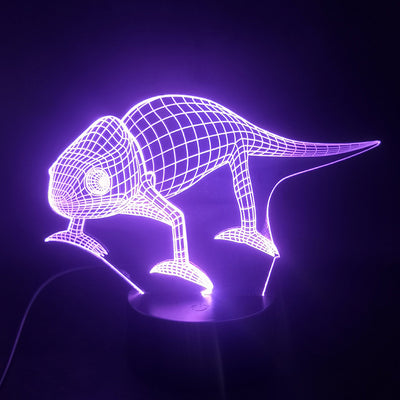Lámpara 3D Ilusión Óptica Lagartija con Luz LED Degradada Multicolor - Image 18