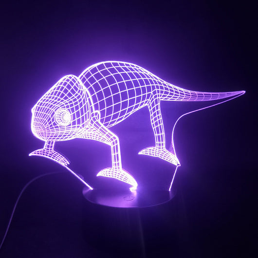 Lámpara 3D Ilusión Óptica Lagartija con Luz LED Degradada Multicolor - Image 18