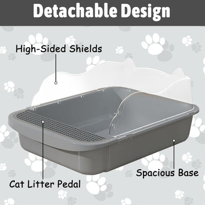 Arenero Tamizable para Gatos Pequeños con Bordes Altos y Bandeja Desmontable - Image 3