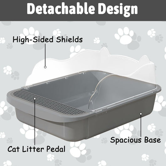 Arenero Tamizable para Gatos Pequeños con Bordes Altos y Bandeja Desmontable - Image 3