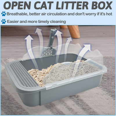 Arenero Tamizable para Gatos Pequeños con Bordes Altos y Bandeja Desmontable - Image 6