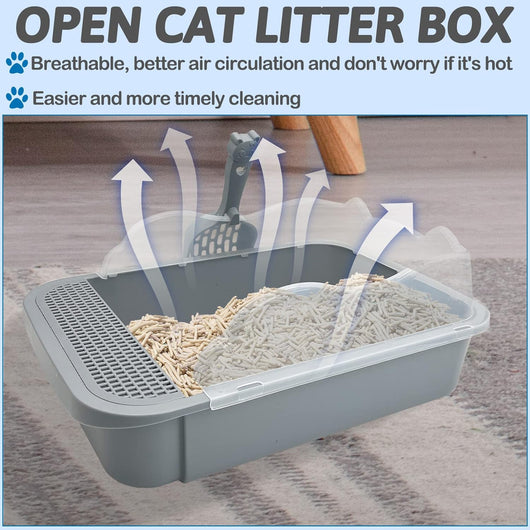 Arenero Tamizable para Gatos Pequeños con Bordes Altos y Bandeja Desmontable - Image 6