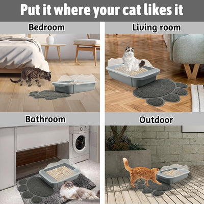 Arenero Tamizable para Gatos Pequeños con Bordes Altos y Bandeja Desmontable - Image 11