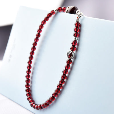 Pulsera Tobillera de Cristal Rojo Estilo Coreano para Chicas - Image 3