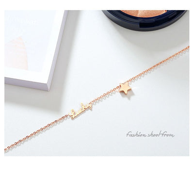 Pulsera Tobillera Acero Titanio 316L Estrella de la Suerte Oro Rosa - Joya Resistente para Mujer - Image 6
