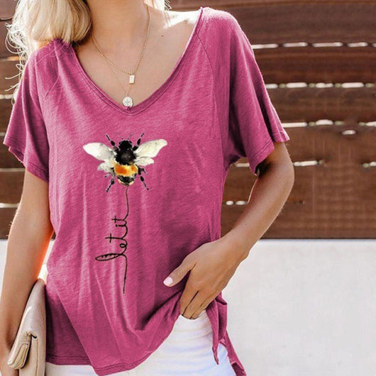 Playera Estampada Cuello Redondo Manga Corta para Mujer - Image 14