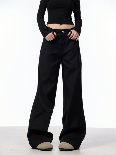 Pantalones Casuales Plisados Retro Americano para Mujer - Image 7