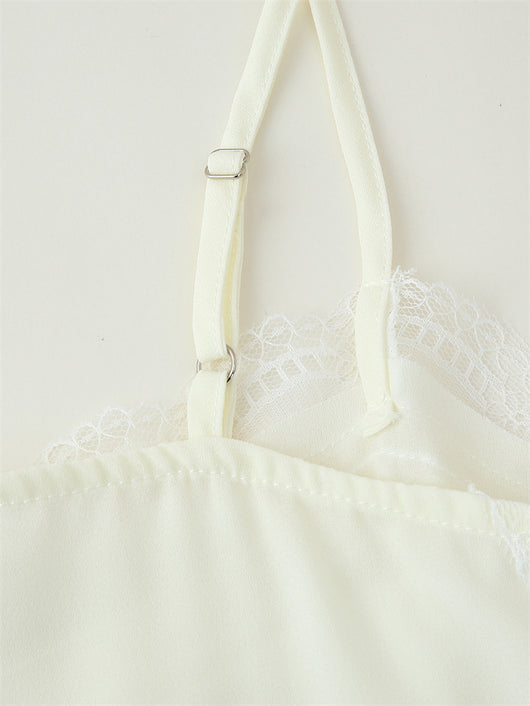 Vestido de Encaje con Abertura Lateral y Tirantes Ajustables - Image 22