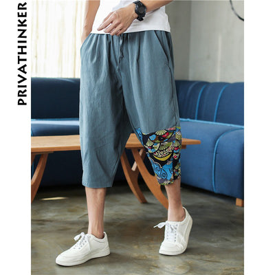 Pantalones Harem de Algodón y Lino para Hombre - Estilo Harajuku Casual - Image 5