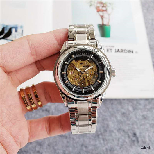 Reloj Mecánico Hueco de Acero Inoxidable para Hombre - Image 11