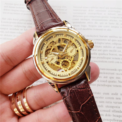 Reloj Mecánico Leisure Man - Correa de Cuero Auténtico - Image 12