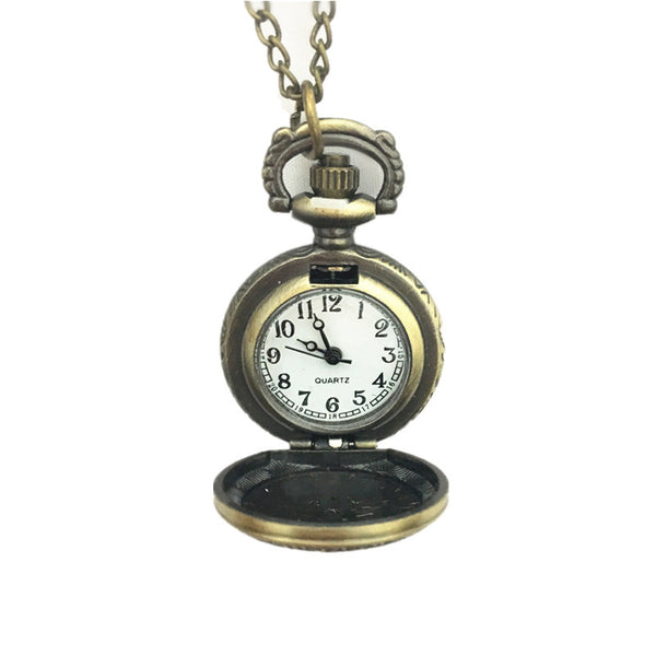 Reloj de Bolsillo Vintage Búho con Diseño Artístico Degradado