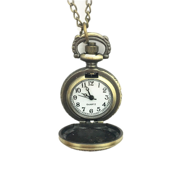 Reloj de Bolsillo Vintage Búho con Diseño Artístico Degradado