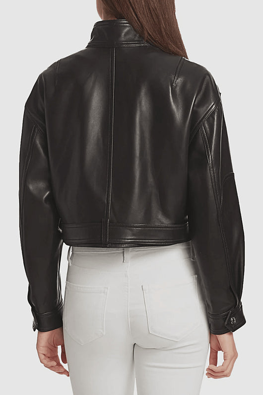 Chaqueta Vaquera con Cinturón de Cuero Suave y Lana Texturizada - Image 18