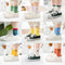 Calcetines de bebé de algodón con animales bordados y rayas coloridas