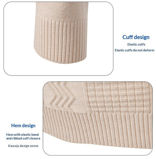 Suéter Jacquard Hombre en Color Sólido para Abrigo - Image 15