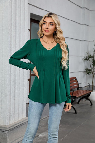 Blusa Suelta de Rayas con Mangas Largas para Mujer - Image 23