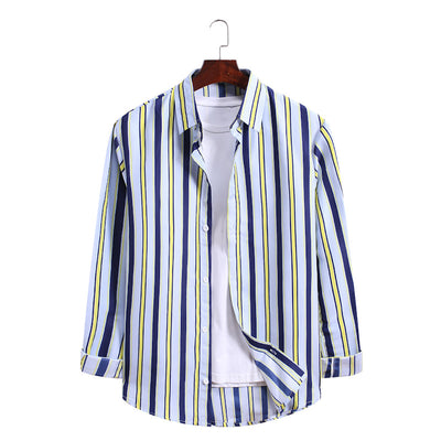 Camisa Estampada de Manga Larga con Patrón de Olas - Tallas Grandes - Image 2