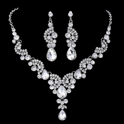 Conjunto de Collar de Diamantes para Novia - Joyería de Moda Elegante - Image 11