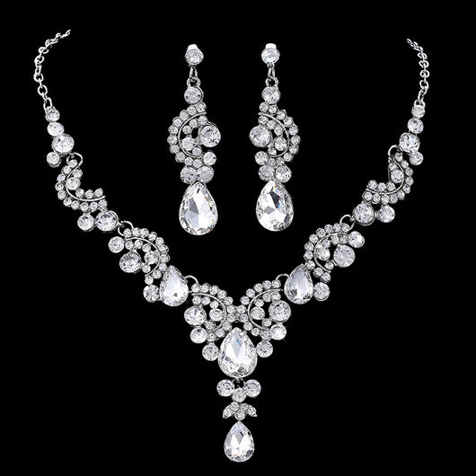 Conjunto de Collar de Diamantes para Novia - Joyería de Moda Elegante - Image 11