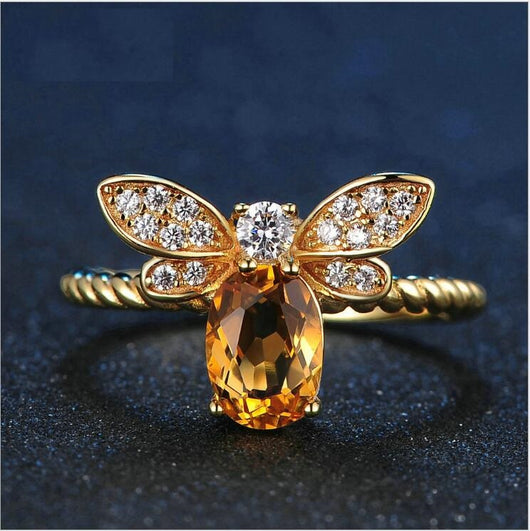 Anillo de Citrino con Abeja - Image 9