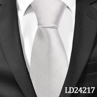 Corbatas Clásicas de Poliéster con Rayas Finas - Juego Completo de Corbatas Sólidas para Hombre - Image 9