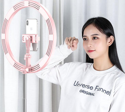 Aro de Luz LED Portátil para Selfies, Vlogs y Transmisiones en Vivo