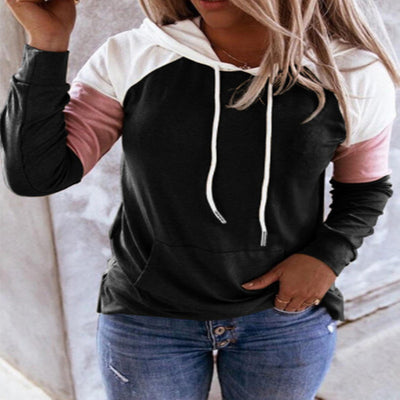 Sudadera Hoodie Suelta con Capucha - Diseño Bicolor Casual - Image 3