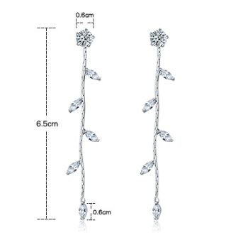 Aretes Largos de Personalidad Coreana en Plata Esterlina Hipoalergénica - Image 6