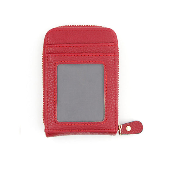 Cartera Organizadora de Cuero Estilo Coreano - Porta Tarjetas Compacta