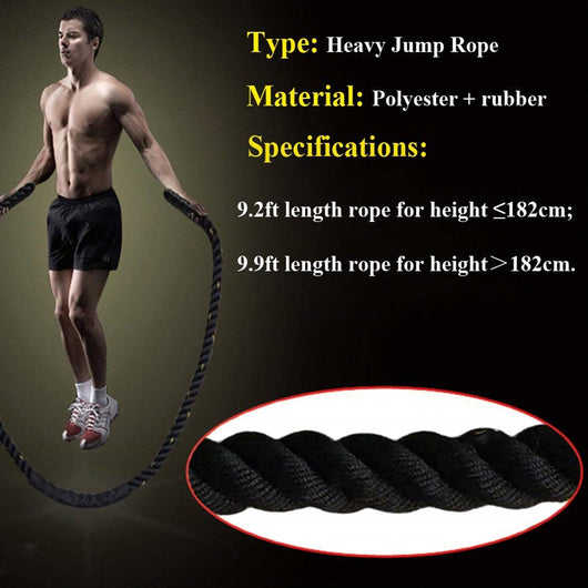 Cuerda de Batalla para Entrenamiento de Potencia y Fitness en Casa