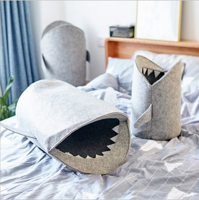 Cesto Organizador de Ropa Sucia con Diseño Tiburón - Image 3