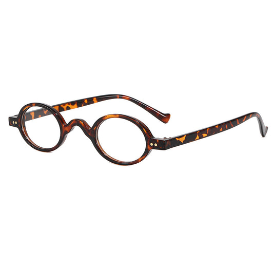 Red small frame round glasses with clear lenses, featuring a retro or steampunk style. - Image 26