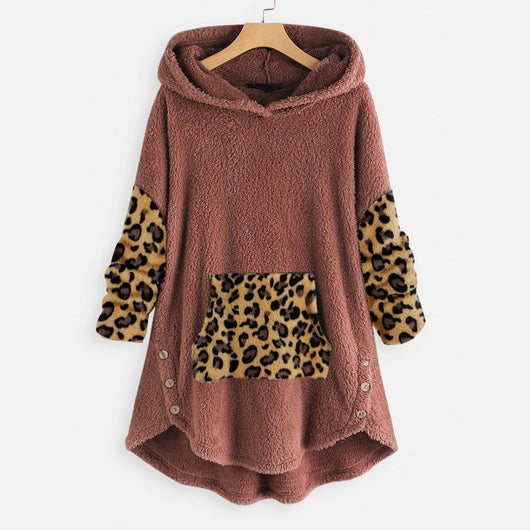 Sudadera Hoodie de Felpa Manga Larga Suelta y Cómoda - Image 14