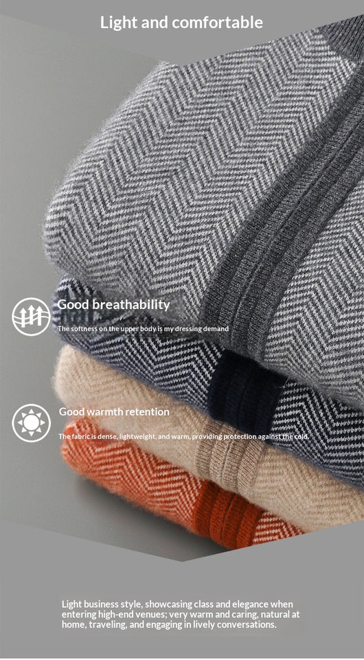 Cardigan de Lana Pura para Hombre con Cierre de Cremallera y Cuello Alto - Image 18