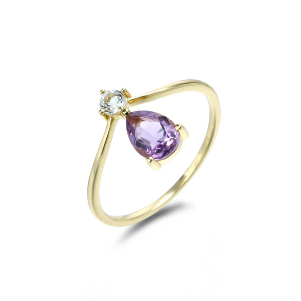Anillo de Plata Esterlina 925 Baño Oro Rosa