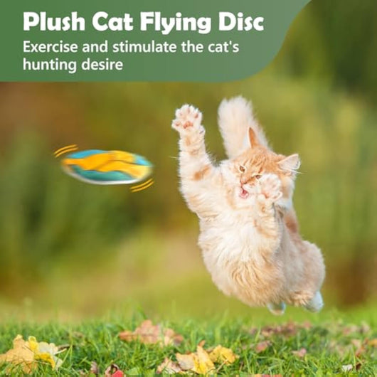 Juguetes Interactivos con Catnip para Gatos - Disco Volador, Peluches y Sonidos Crujientes - Image 3