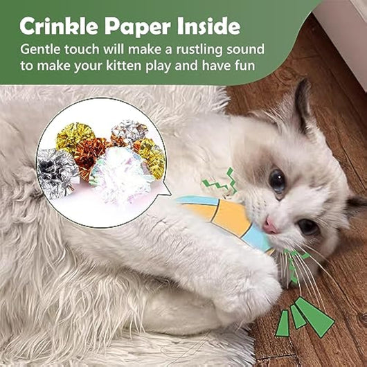 Juguetes Interactivos con Catnip para Gatos - Disco Volador, Peluches y Sonidos Crujientes - Image 6