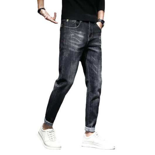 Pantalones Casuales Negros Slim Fit Cintura Pequeña para Hombre - Image 5